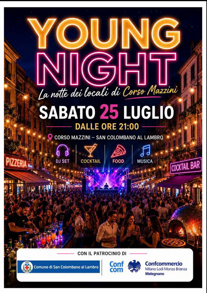 Young Night 25 luglio San Colombano al Lambro_SITO Young Night 25 luglio San Colombano al Lambro_SITO